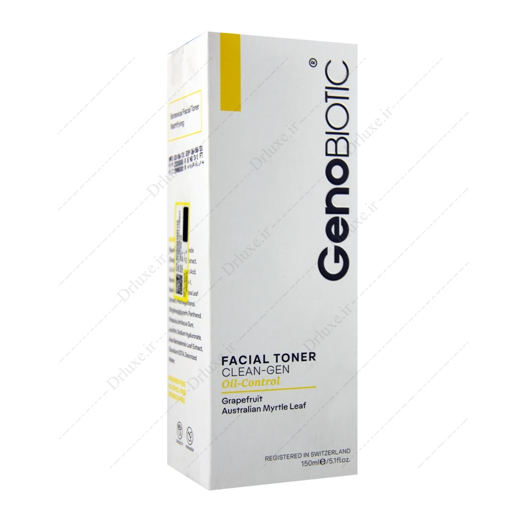 تونر تنظیم کننده چربی و براقیت پوست کلین ژن ژنوبایوتیک 150 میلی لیتر